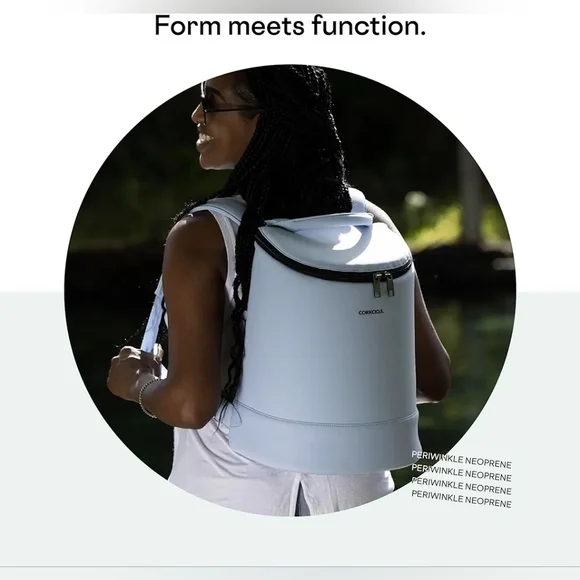 Corkcicle Eola Bucket Bag Periwinkle Neoprene Insulated/Water & Leakproof - Picture 5 of 15